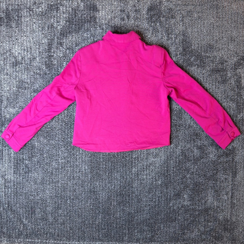 Nicole Miller New York Hot Pink Button Front Cropped Jacket Size S Barbiecore - Picture 12 of 16